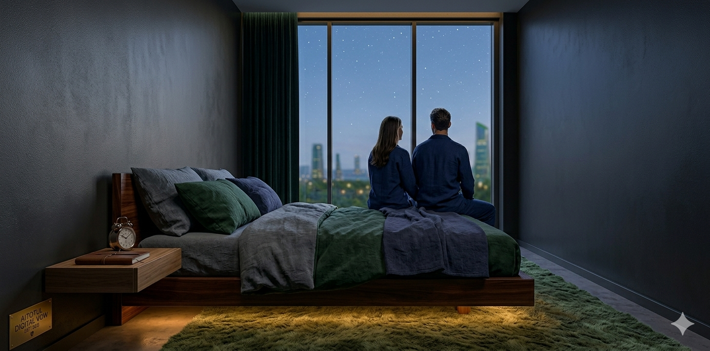 The "Digital Vow" Sanctuary: Why 2026 Couples are Retrofitting "Black-Hole" Bedrooms